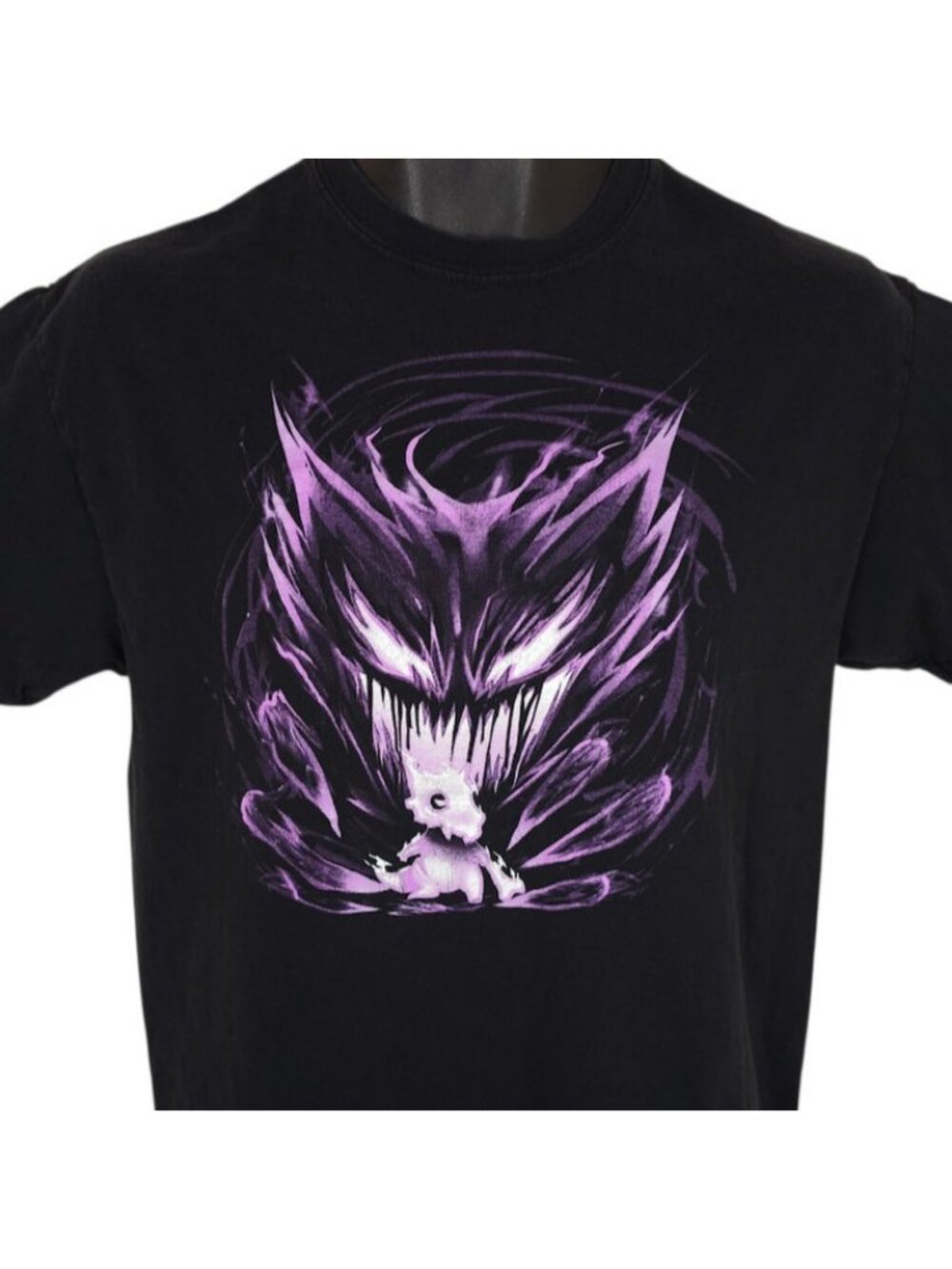 Pokemon T Shirt Mens Size Medium Black Cubone Karakara Haunter Ghost